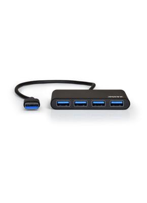 PORT Designs 900121 USB 3.2 Gen 1-hub 4 poorten Zwart