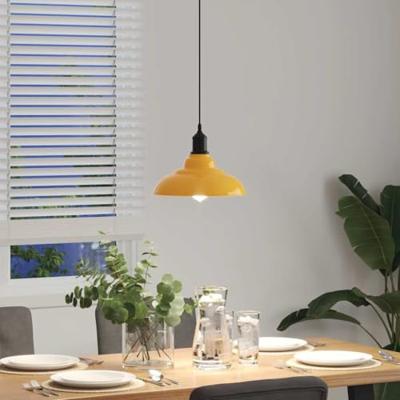 Hanglamp in hoogte verstelbaar E27 31 cm metaal glanzend geel Hanglamp in hoogte verstelbaar E27 31 cm metaal glanzend geel