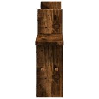 Wandschappen 2 st 38x12x38 cm bewerkt hout gerookt eikenkleurig - thumbnail