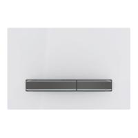 Bedieningsplaat Geberit Sigma 50 voor 2-toets Spoeling Zwart Chroom / Wit - thumbnail