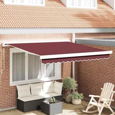 Luifel handmatig uittrekbaar 300x250 cm bordeauxrood
