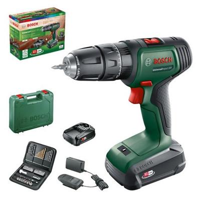 Bosch Groen UniversalImpact 18V | Accuklopboorschroevendraaier | 2 x 1.5 Ah accu + lader | + accessoires 06039D4104