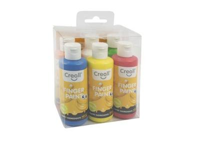 Creall vingerverf Happy, set met 6 flesjes van 250 ml in geassorteerde kleuren Creall vingerverf Happy, set met 6 flesjes van 250 ml in geassorteerde kleuren
