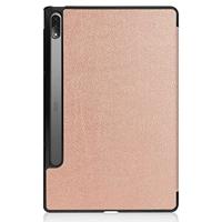 Lunso - Lenovo Tab P12 Pro - Tri-Fold Bookcase hoes - Rose Goud - thumbnail