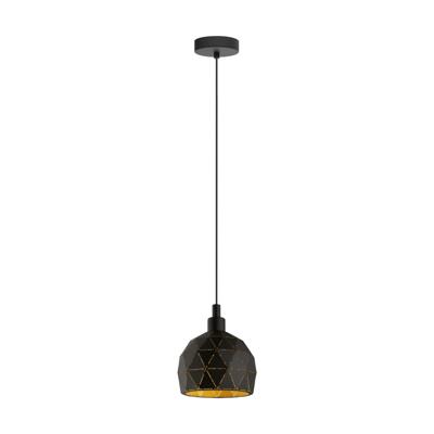 Eglo Design hanglampRoccaforte Ø 17cm zwart met goud - 33345