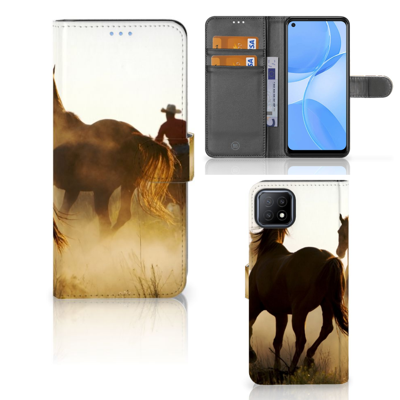 OPPO A73 5G | Telefoonhoesje | Met pasjeshouder | Design Cowboy OPPO A73 5G | Telefoonhoesje | Met pasjeshouder | Design Cowboy