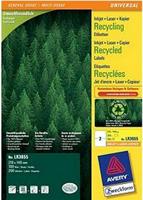 Etiket Avery Zweckform LR3655 210x148mm A5 recycled wit 200 etiketten | 5 stuks - thumbnail