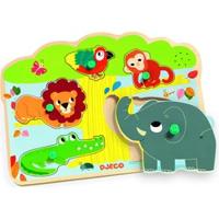 Puzzel met geluid Baobab - DJECO geel - thumbnail