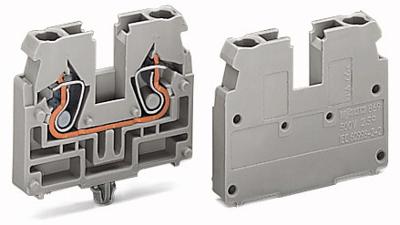 WAGO 869-339 Doorgangsklem Veerklem Lichtgrijs 100 stuk(s)