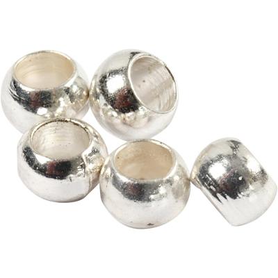 Creativ Company Knijpkralen, d 2 mm, zilver, 1000 stuk/ 1 doos
