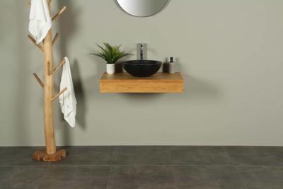 Teakholz Waschbecken Tischplatte Organic 80 cm Teakholz Waschbecken Tischplatte Organic 80 cm