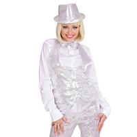 Glittervest zilver vrouw - thumbnail