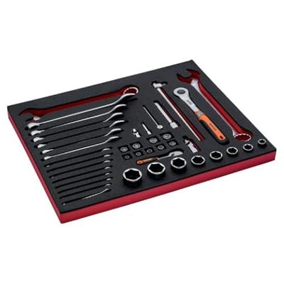 Bahco Foaminlay Fit&Go 3/3 met doppen en toebehoren 1/4" en 1/2" en ringsteeksleutels - 41-delig - FF1A5013