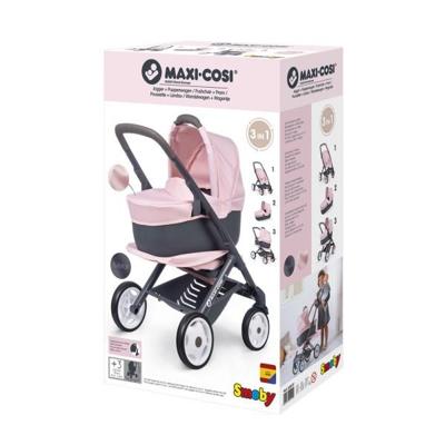 Smoby Quinny 3in1 Poppenwagen Roze/Grijs