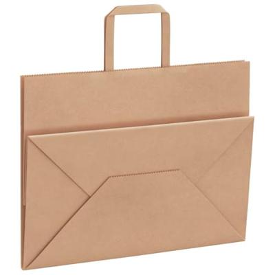 VidaXL Papieren zakken 250 st met hengsels 32x17x25 cm bruin