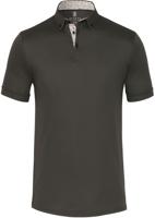 Desoto Polo Donkergroen Jersey Button Down Slim Fit - thumbnail