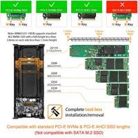 Icy Dock MB861U31-1M2B behuizing voor opslagstations SDD-behuizing Zwart M.2 - thumbnail