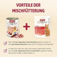 ANIMONDA Carny Adult Chicken, turkey, duck hearts - nat kattenvoer - 400g - thumbnail