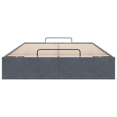 Bedframe zonder matras 120x190 cm fluweel donkergrijs