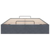 Bedframe zonder matras 120x190 cm fluweel donkergrijs - thumbnail