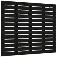 Hoofdbord wandmontage 106x3x91,5 cm massief grenenhout zwart - thumbnail