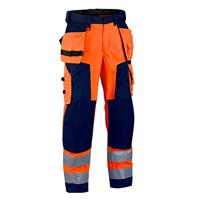 Blåkläder Werkbroek softshell High-Vis 15672517 | High Vis Oranje/Marineblauw | Maat 54 - 7330509406083 - thumbnail