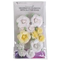 Papieren Bloemen met Glitters - thumbnail