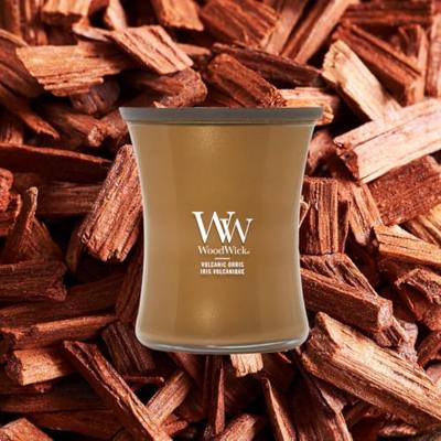 WoodWick medium candle limited edition volcanic orris copper
