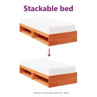 Bedbank zonder matras wasbruin 100x200 cm massief grenenhout - thumbnail