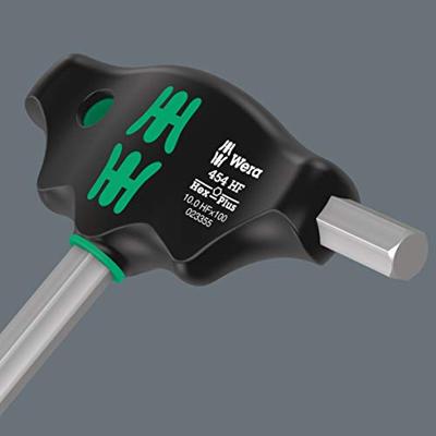 Wera 454 HF T-greep zeskant-schroevendraaier Hex-Plus met vasthoudfunctie, 10 x 100 mm - 05023354001