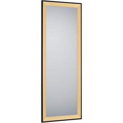 Luxe Ingelijste Wandspiegel Zwart Goud - Duurzaam MDF - 150x50cm