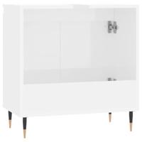 Badkamerkast 58x33x60 cm bewerkt hout hoogglans wit - thumbnail