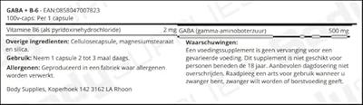 GABA + B-6 100v-caps
