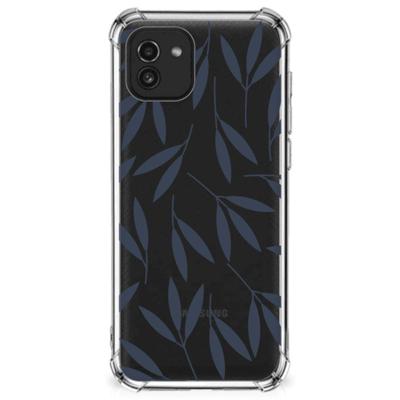 Samsung Galaxy A03 Case Leaves Blue Samsung Galaxy A03 Case Leaves Blue