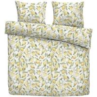 Dekbedovertrek Limone - wit/geel - 240x220 cm - Leen Bakker - thumbnail