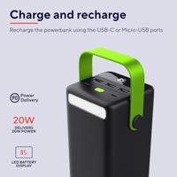 Powerbank Trust Redoh XXL Zwart (1 Stuks) - thumbnail