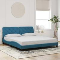 Bedframe zonder matras fluweel blauw 180x200 cm - thumbnail