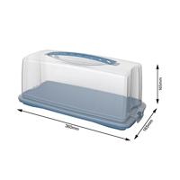 Rotho Fresh Cakedoos 36x16.5x16.5 cm Horizon Blauw/Transparant - thumbnail