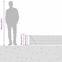 VidaXL Afrasteringspaal grijs 10 x 0,4 m (12 x 12 mm gaas) - thumbnail