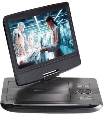 Denver MT-1097 Draagbare DVD-speler 25.4 cm 10 inch Energielabel: C (A - G) Werkt op een accu, Incl. 12 V auto-aansluitkabel Zwart