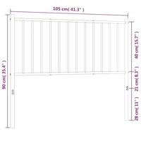 Hoofdbord metaal wit 104,5x3x90 cm - thumbnail