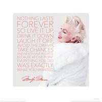 Kunstdruk Marilyn Monroe - Nothing Lasts Forever 40x40cm - thumbnail