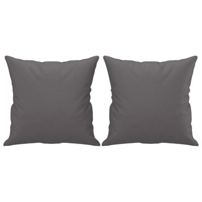 2-delige Loungeset met kussens kunstleer grijs