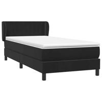 Boxspring met matras fluweel zwart 80x220 cm - thumbnail