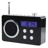 Compacte draagbare FM-radio met ingang voor MP3-speler en telefoon - thumbnail