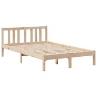 Bed met boekenkast zonder matras massief grenenhout 135x190 cm - thumbnail