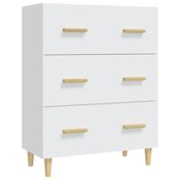 Dressoir 70x34x90 cm bewerkt hout wit - thumbnail