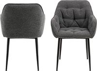 Sohome Eetkamerstoel 'Milly' Bouclé, kleur Antraciet - thumbnail