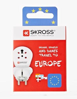 Skross SKR1500217E Travel Adapter India / Israel / Denmark To Europe - thumbnail