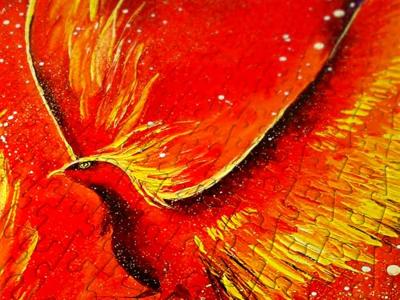 Phoenix Bird Puzzel 1000 Stukjes Phoenix Bird Puzzel 1000 Stukjes